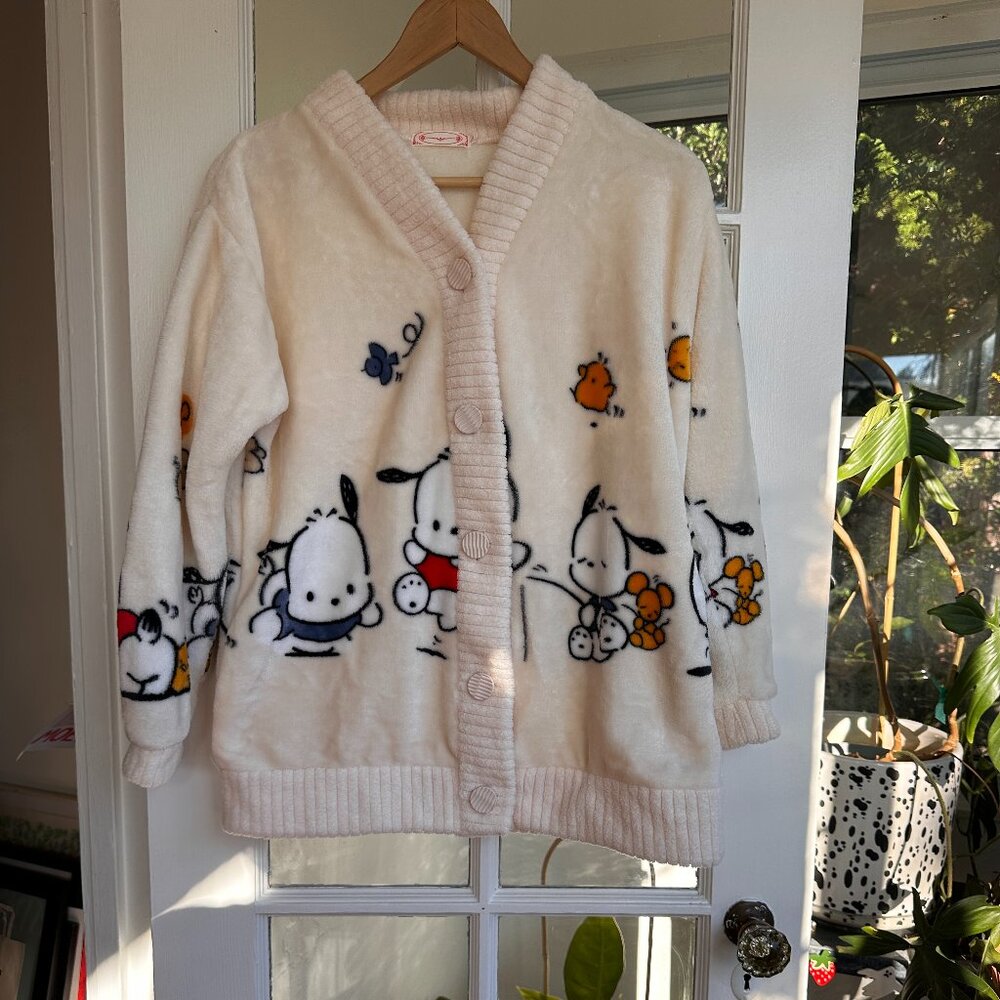 Super Plush Sanrio Pocchaco Pocket Cardigan Sweater